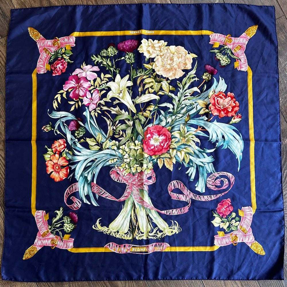 Vintage Hermès 90cm Silk Twill Scarf by Leila Manchari, 2002